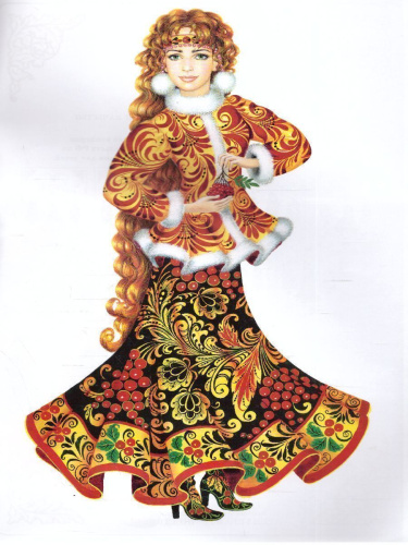 Раскраска Россиночка "Хохломская роспись"