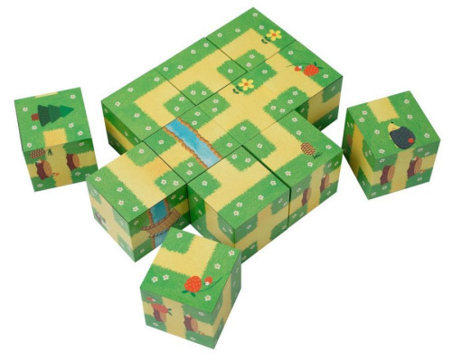 Умные кубики. Контуры. 50 игр для развития интеллекта (нов)