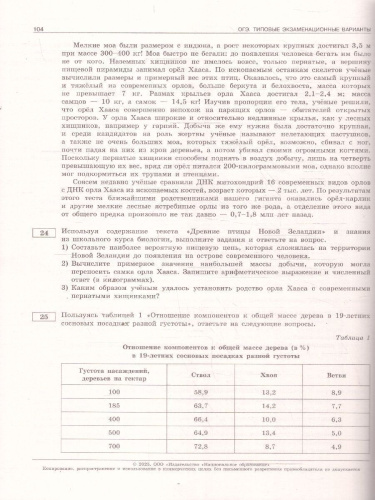 ОГЭ 2025 Биология. 10 вариантов