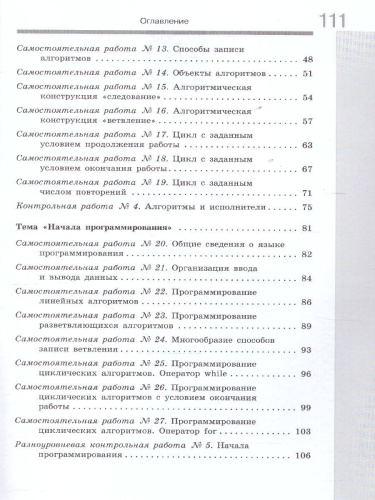 Информатика 8 класс. Самостоятельные и контрольные работы