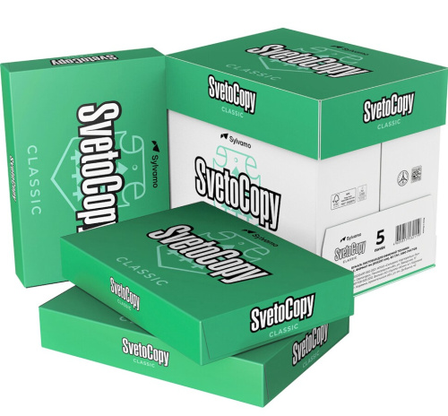 Набор из 5 шт. Бумага SVETOCOPY А4, 80 г/м, 500 л. класс "С", Светогорск, белизна 96%, 146% (CIE)