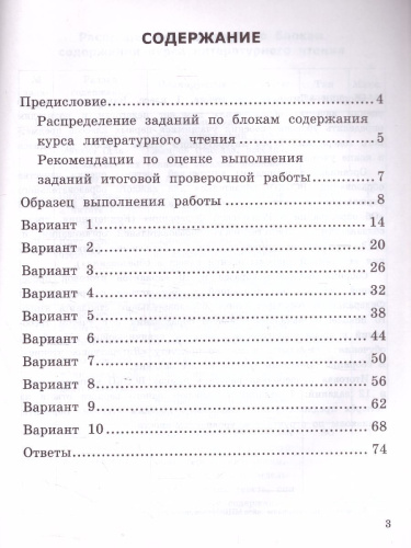 ВСОКО Литературное чтение 1 класс. 10 вариантов. ТЗ ФГОС