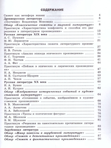 Литература 7 класс. Работа с текстом