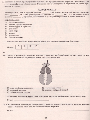 Биология 8 класс. 10 вариантов итоговых работ для подготовки к ВПР