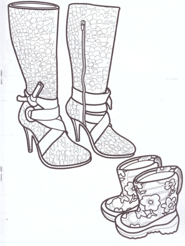 Раскраска "Обувь"