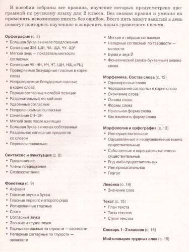 Летние задания по русскому языку. Все правила русского языка 2 класс