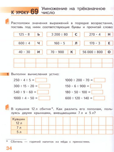 Математика 4 класс. Рабочая тетрадь. Комплект в 4 частях. Часть 3. ФГОС