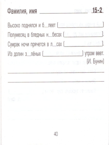 Русский язык 3 класс. Вставь букву! Самостоятельные работы