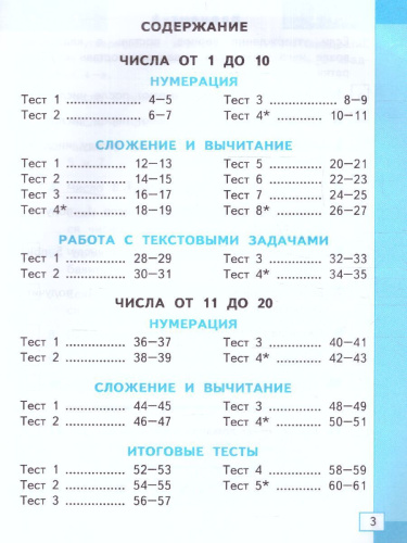 Математика 1 класс. Тесты. ФГОС НОВЫЙ (к новому учебнику)