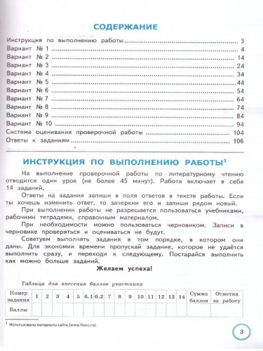 ВПР Литературное чтение. Курс начальной школы. 10 вариантов. ФГОС Новый