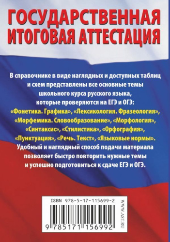 ГИА Русский язык. Краткий справочник в таблицах и схемах для подготовки к ЕГЭ и ОГЭ