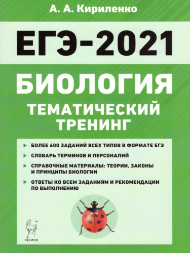 ЕГЭ-2021. Биология. Тематический тренинг