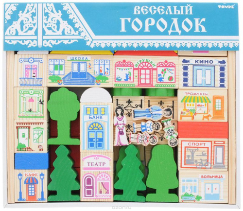 Конструктор "Веселый городок" 56 деталей