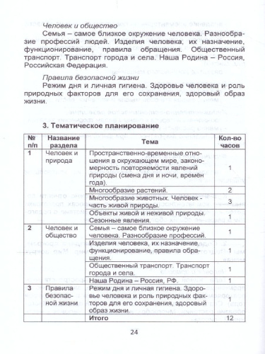 Рабочая программа курса. Методическое пособие. Подготовка к школе