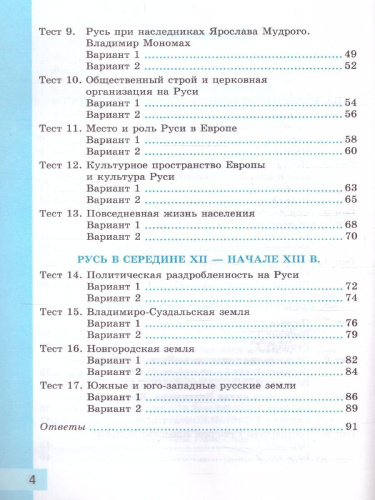 История России 6 класс. Тесты. Часть 1. ФГОС