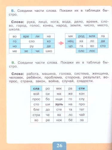 Чтение. Читаю словами. Тетрадь-помощница