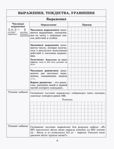 Тетрадь-конспект по алгебре 7 класс