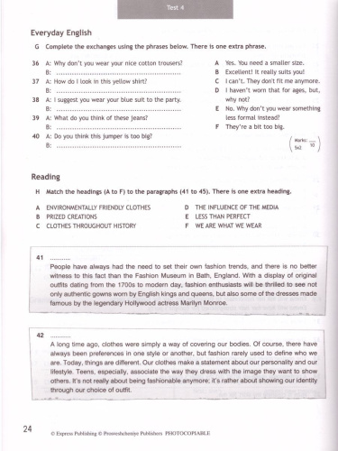 Английский в фокусе 8 класс. Spotlight. Контрольные задания