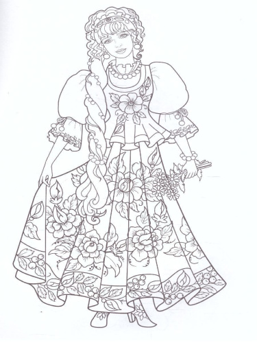 Раскраска Россиночка "Полх-Майданская роспись"