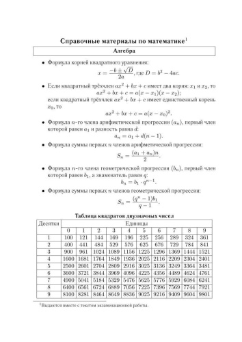 ОГЭ-2020 Математика 40 тренировочных вариантов по новой демоверсии 2020 года
