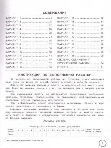 ВПР Русский язык 4 класс. 25 вариантов. Типовые задания с ответами