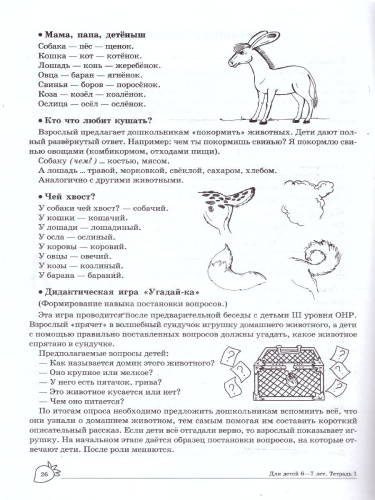 Учим слова и предложения. Домашняя логопедическая тетрадь. 6-7 лет. В 5 тетрадях. Тетрадь 1