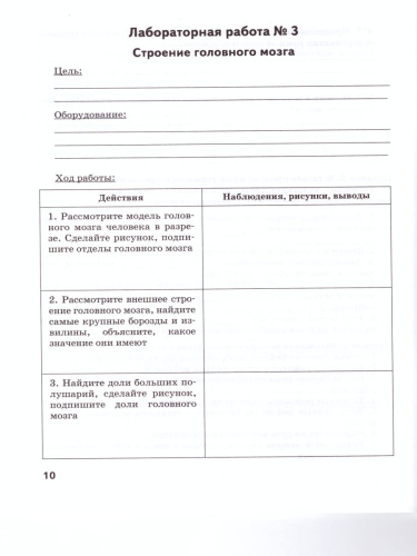 Биология 8 класс. Тетрадь для лабораторных работ. Линия Ракурс. ФГОС