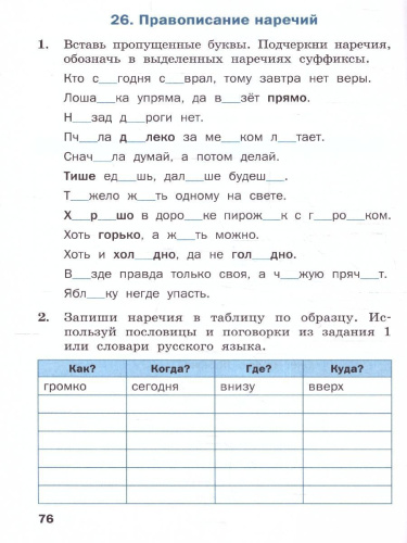 Тренажёр по Русскому языку 4 класс для подготовки к ВПР