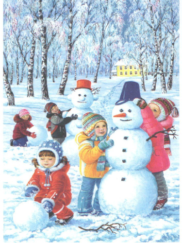 Раскраска "Зима"