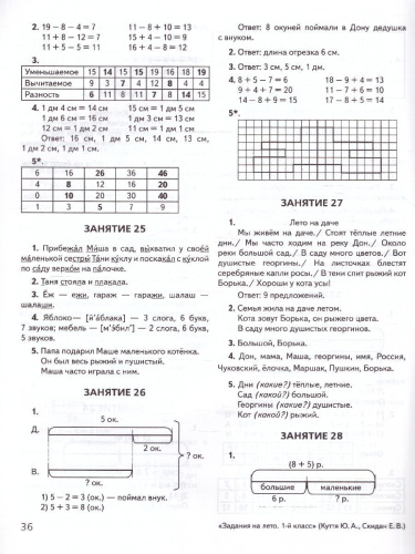 Задания на лето за курс 1 класса. 50 занятий. ФГОС НОО