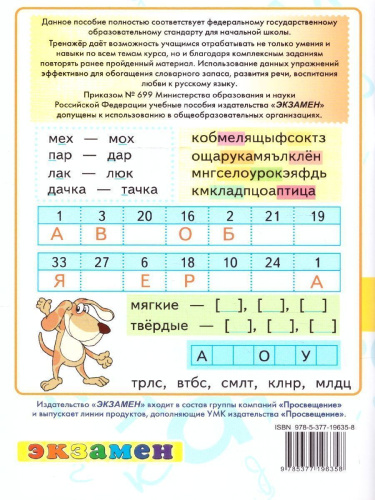 Тренажер по русскому языку 1 класс. ФГОС НОВЫЙ (к новому учебнику)