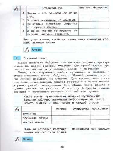 Окружающий мир 3 класс. Мониторинг и формирование естественнонаучной грамотности