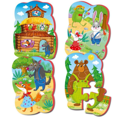 Мягкие пазлы" "Baby puzzle Сказки" Теремок