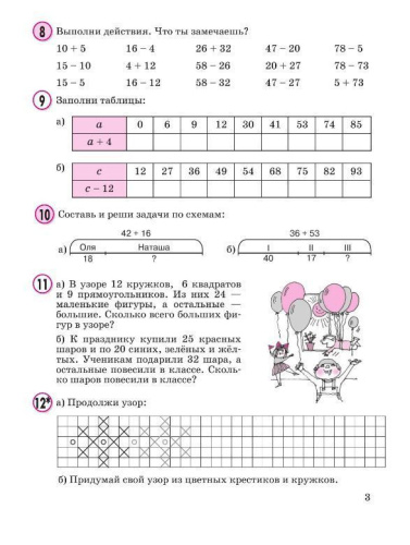 Математика 2 класс. В 3-х частях. Часть 1. Учебник-тетрадь
